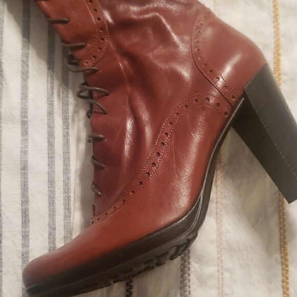 TREMP Made In Italy Brown Leather Lace Up Boots👢 - Picture 4 of 16